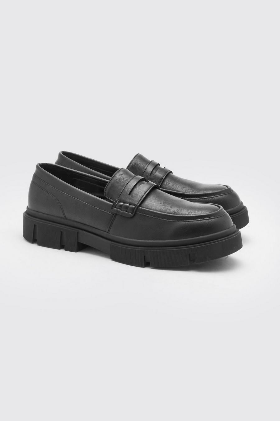 Black Loafers med chunky sula