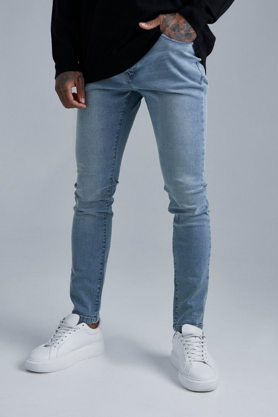 כחול עתיק מכנסי ג'ינס סקיני נמתחים image number 1