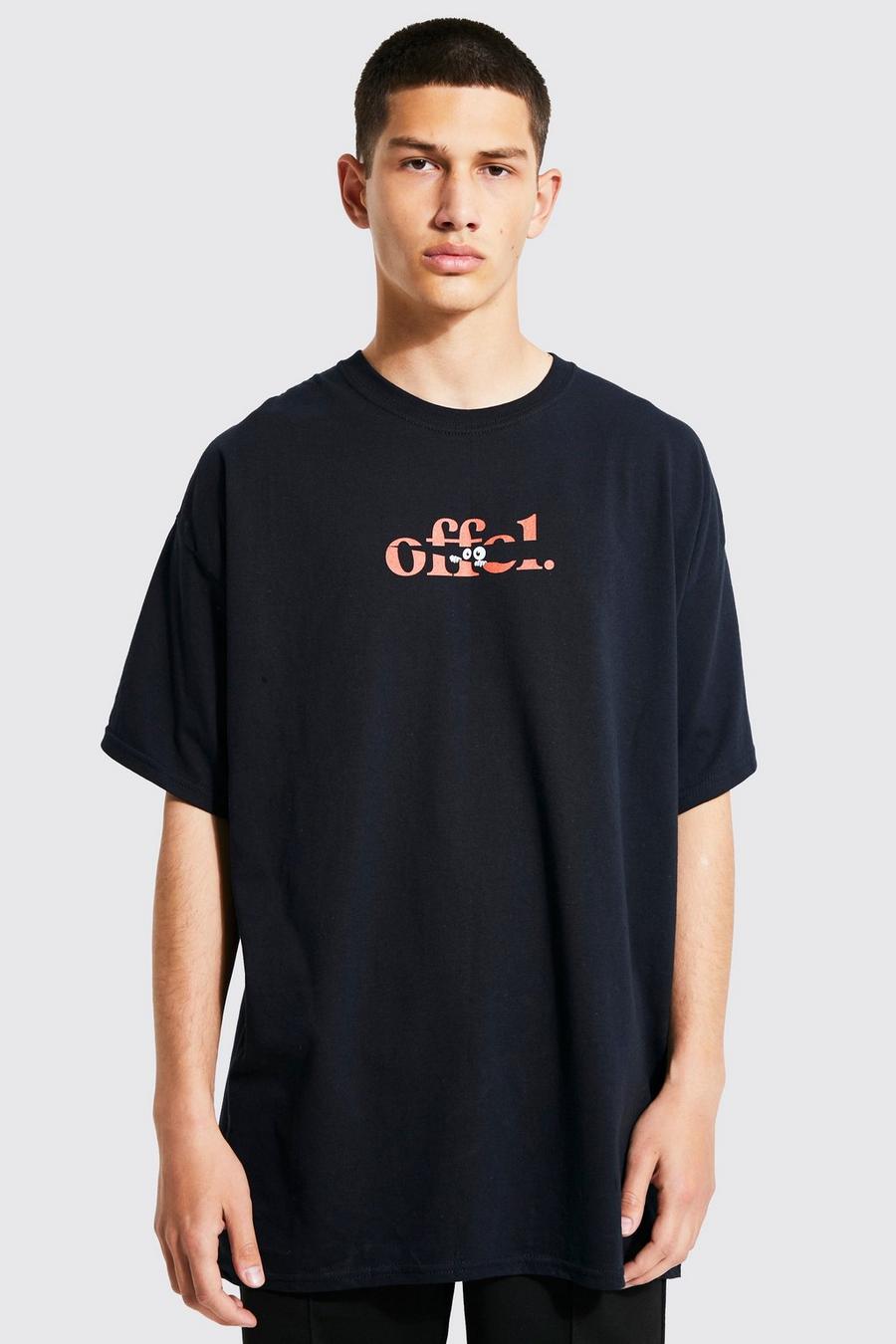Black Cracked Offcl T-shirt image number 1