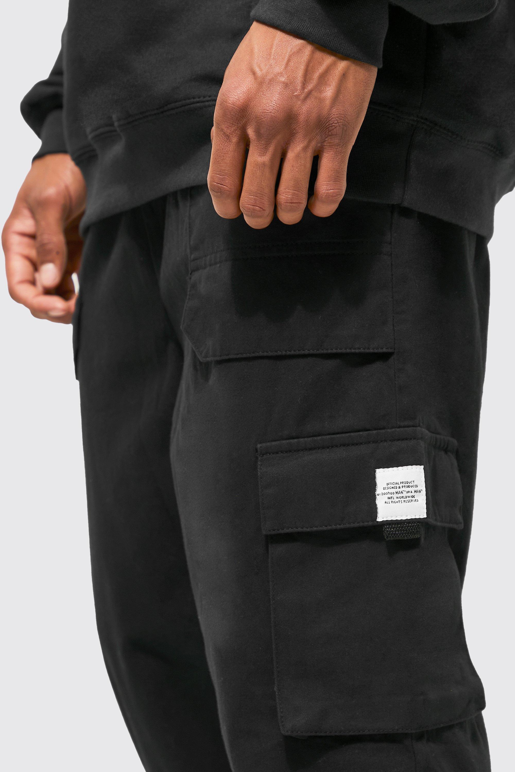 Elastic Waist Slim Fit Cargo Pants