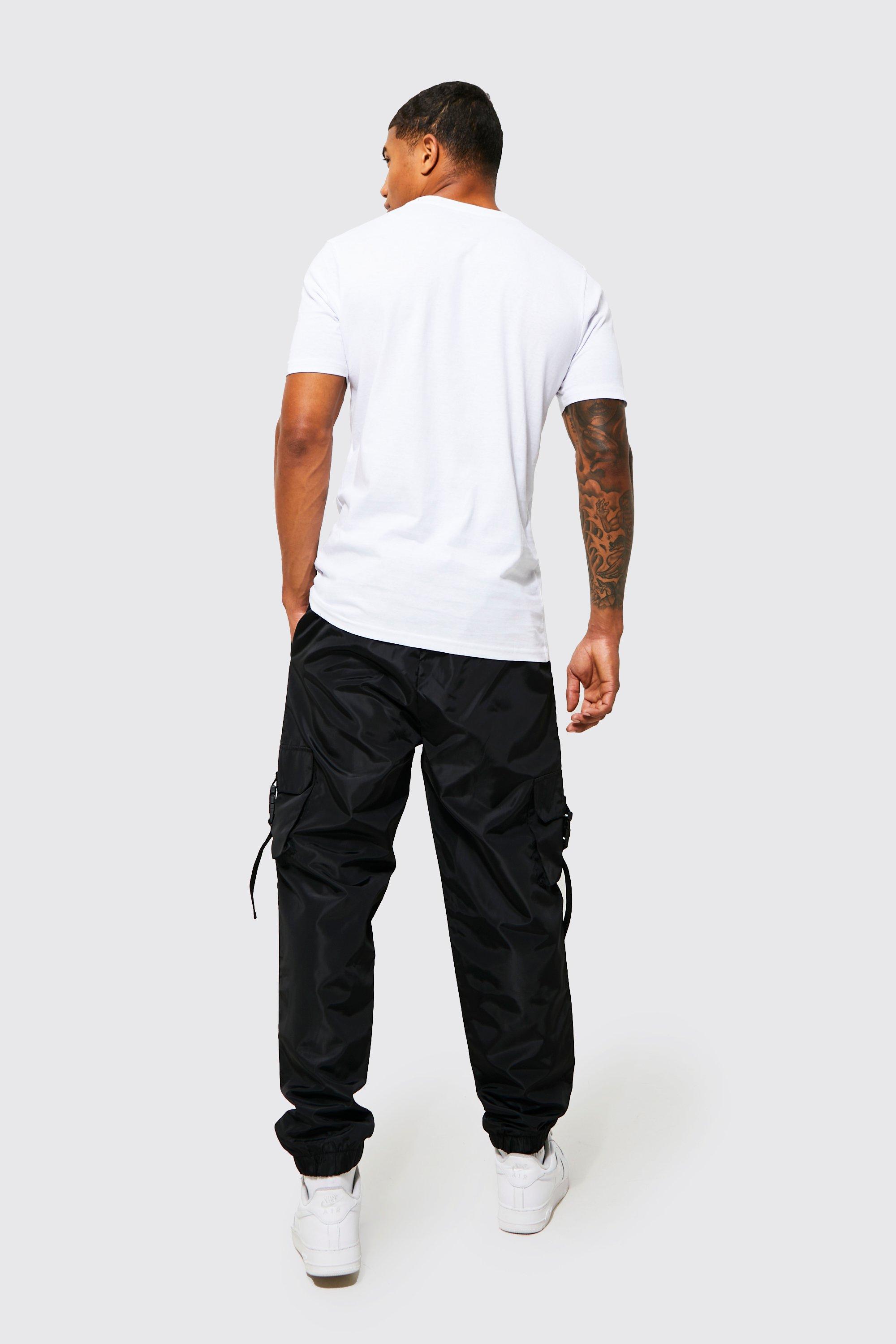 Regular Fit Cargo Pants - Black - Men