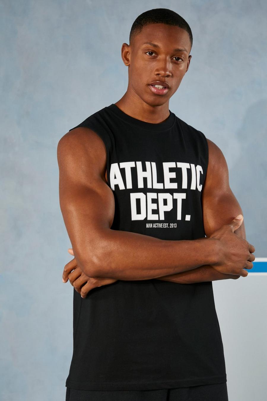 Black Man Active Athletic Department Tank image number 1