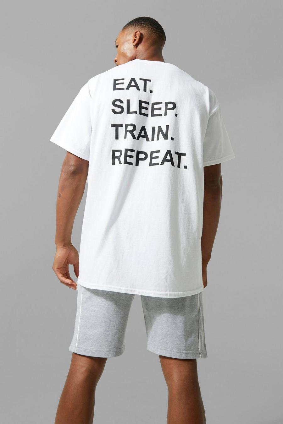 White Man Active Oversized Repeat T-shirt image number 1