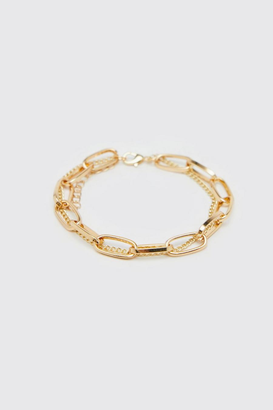 Gold metallic Chain Link Bracelet