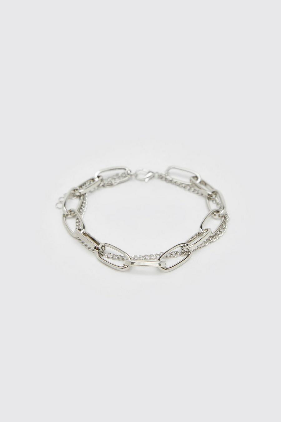 Silver argent Chain Link Bracelet