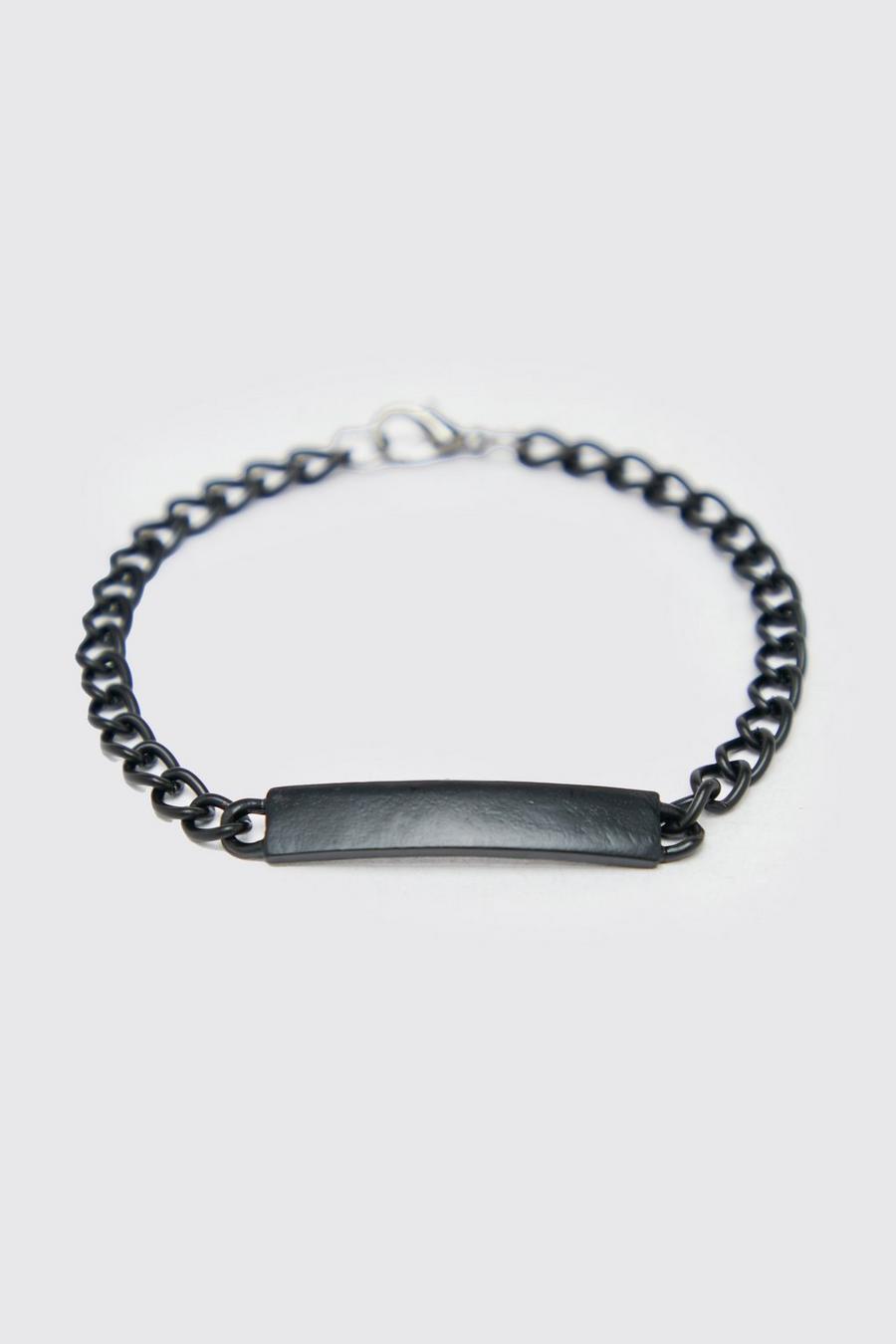 Black Plate Chain Bracelet