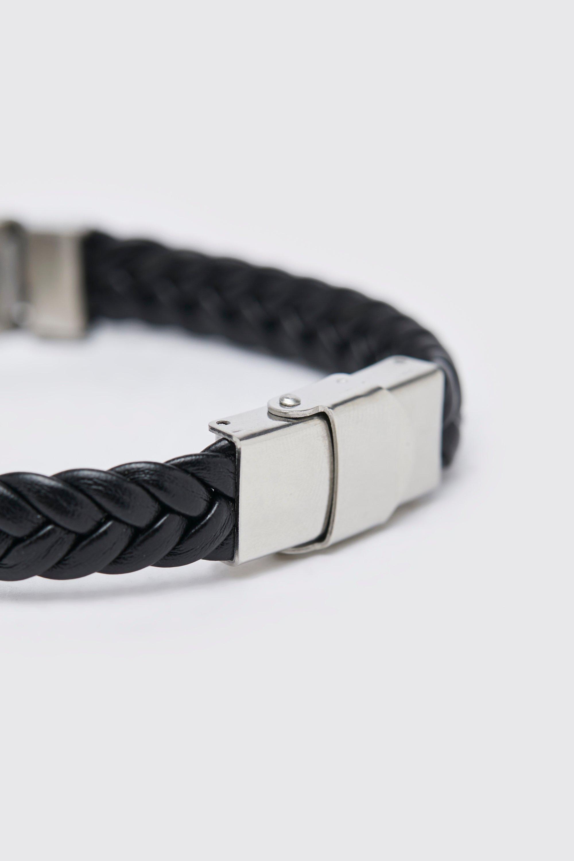 Metal Plate Rope Bracelet boohoo DK