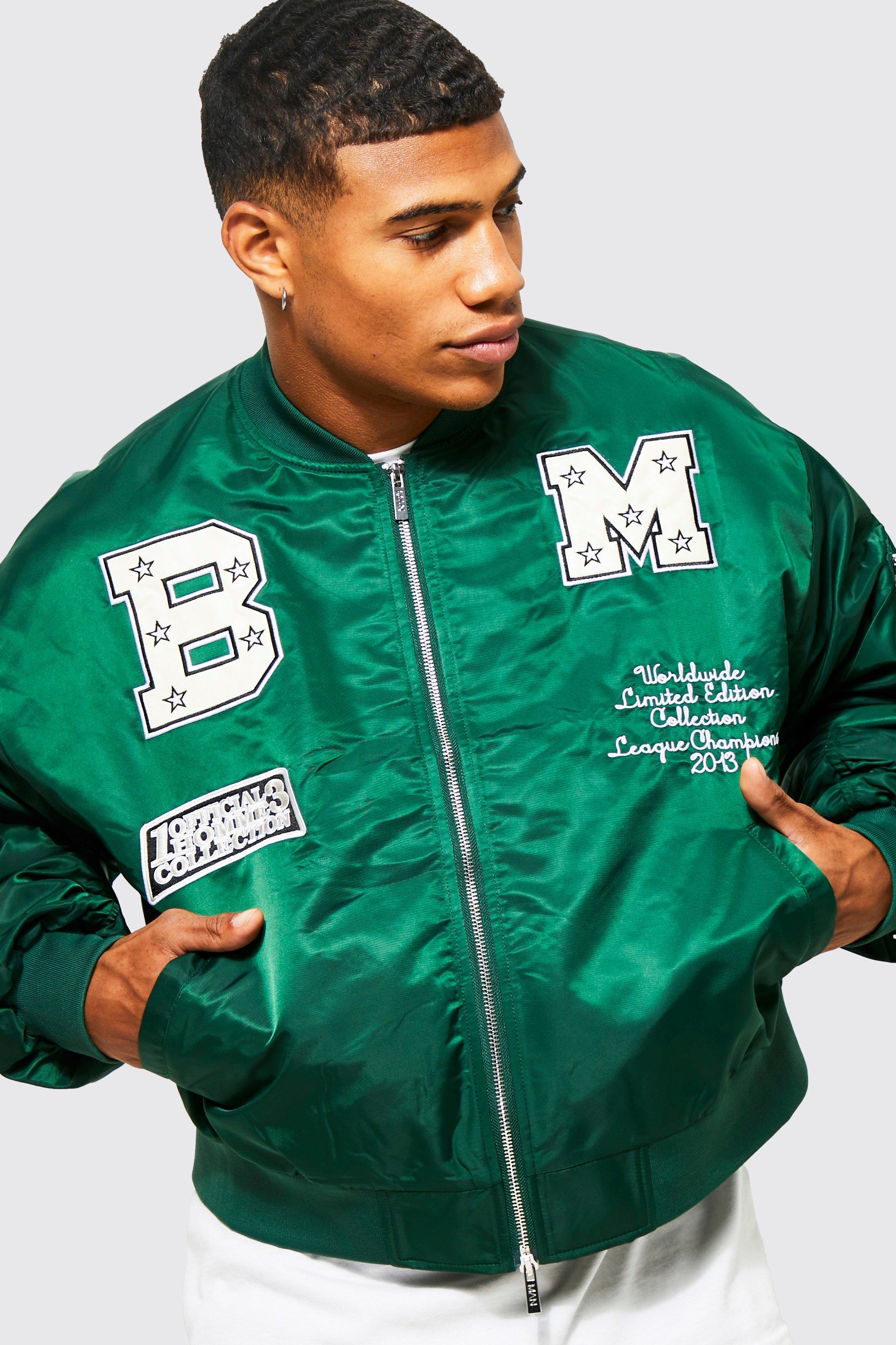 Worldwide Varsity Bomber Jacket - Green/combo