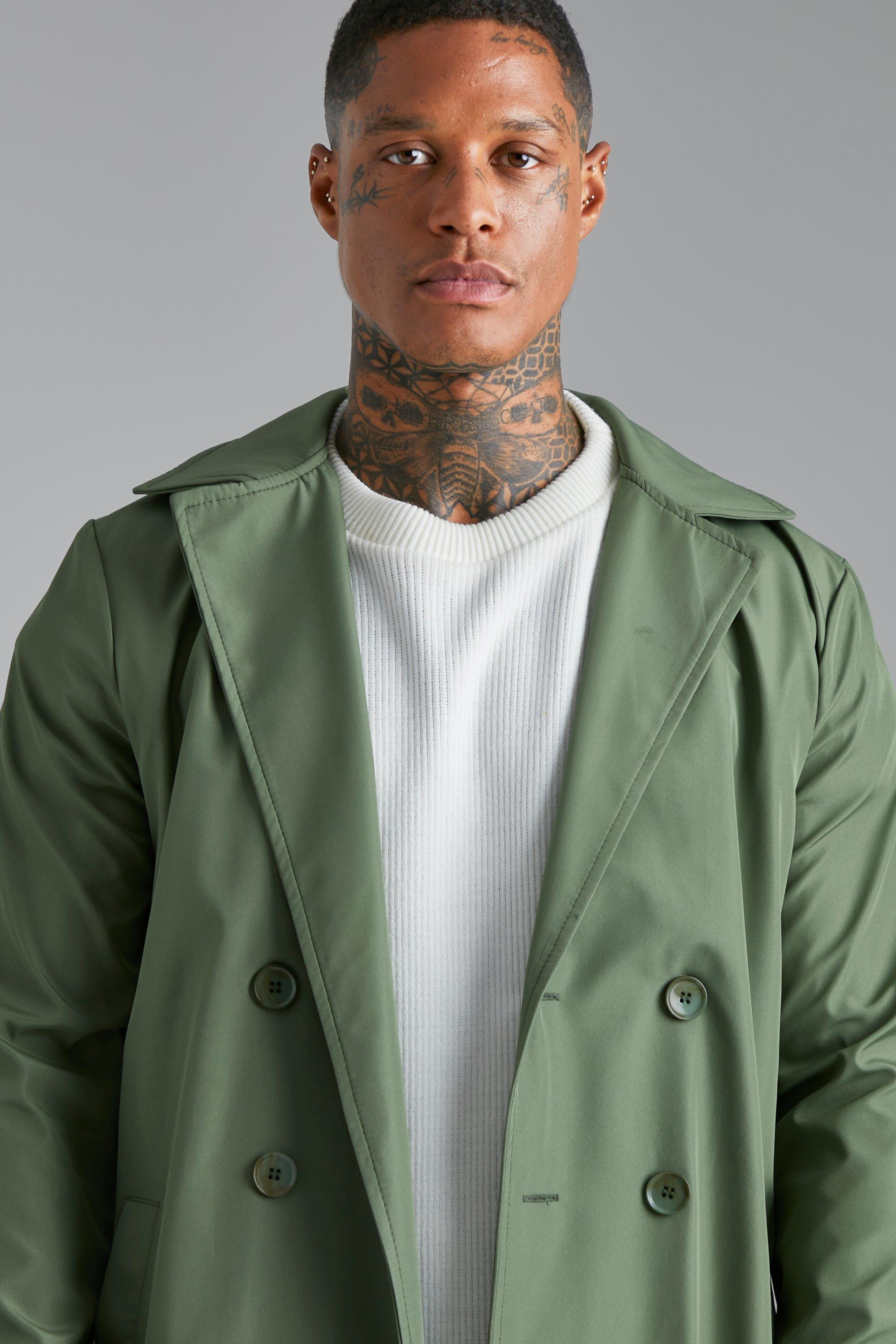 Trench coat hot sale men green