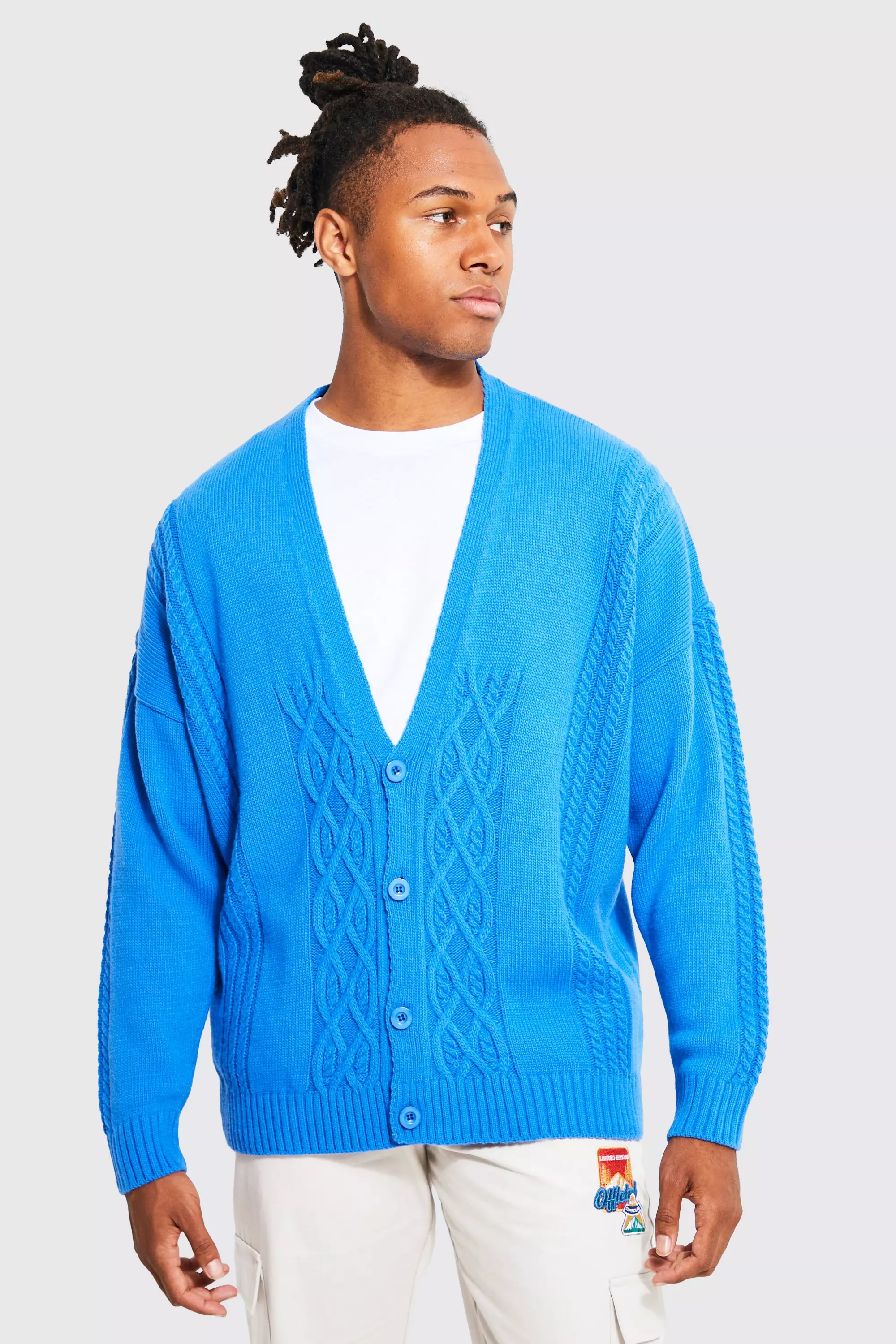 Oversized cable knit outlet cardigan