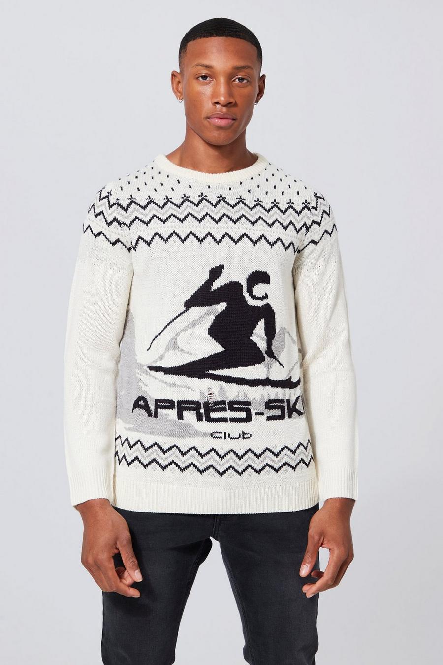 Ecru white Apres Ski Christmas Jumper