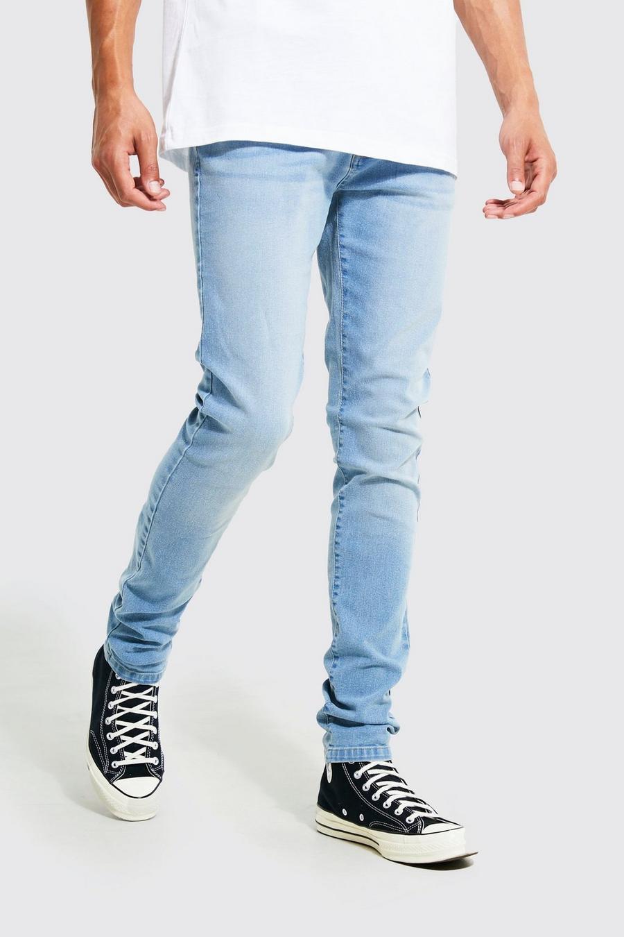 Light blue blå Tall - Skinny jeans med stretch