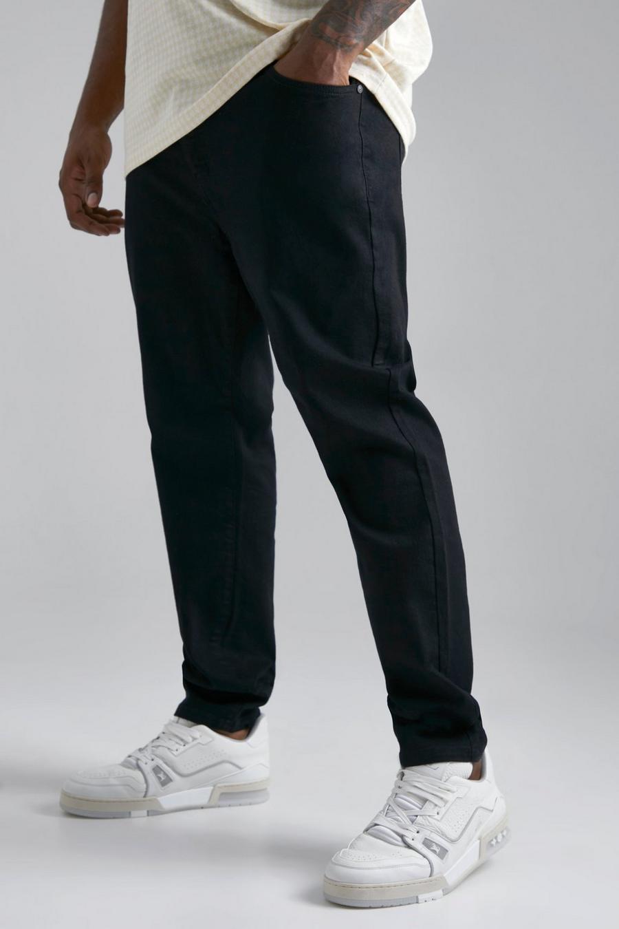 Jwl-oversized Black Jeans Mens Plus Size Denim Pants Husband