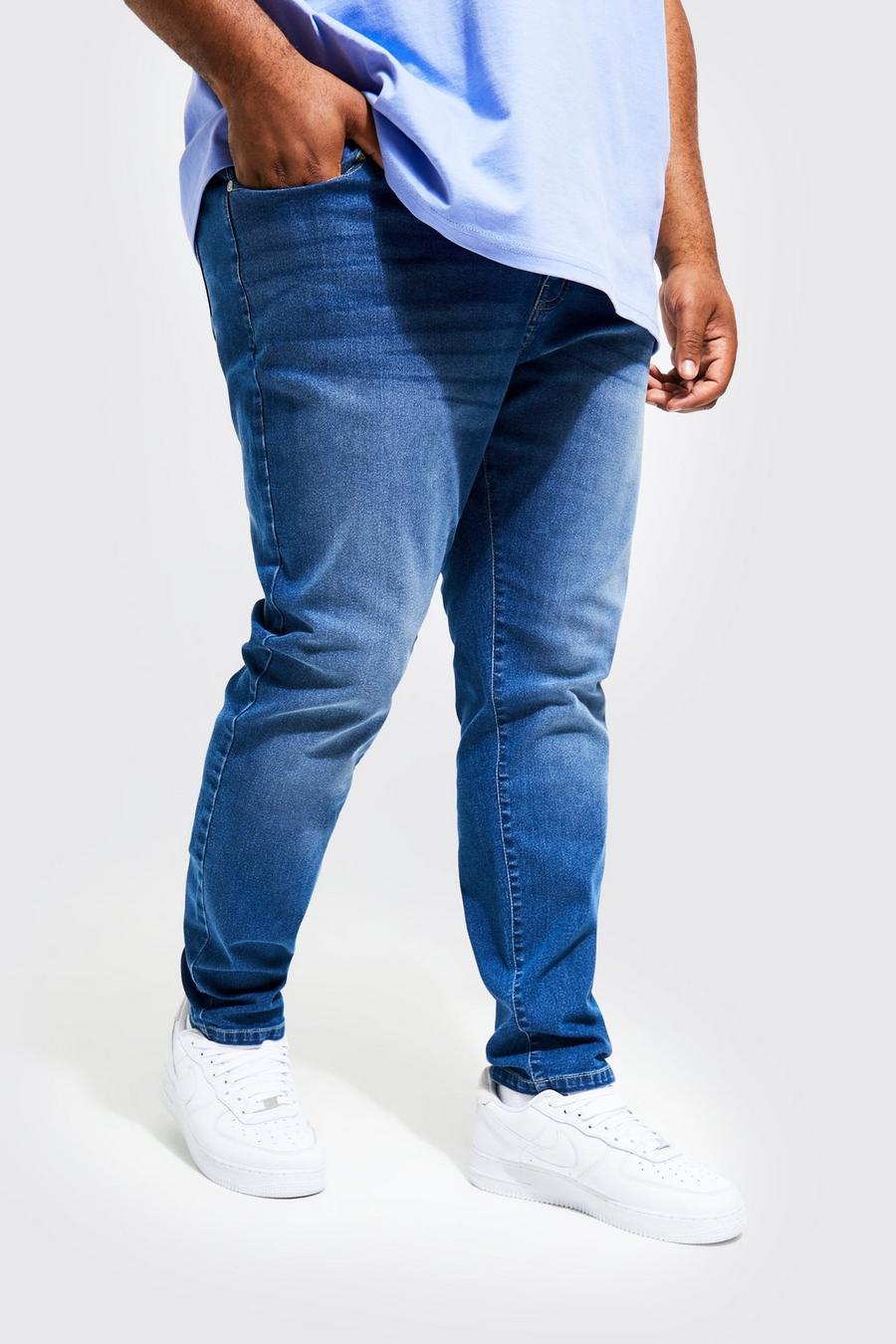 Mid blue Plus Stretch Skinny Fit Jean