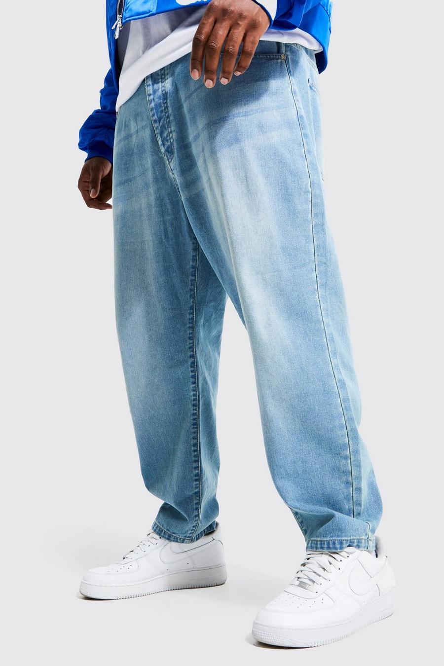 Plus kurze schmale Jeans, Light blue image number 1
