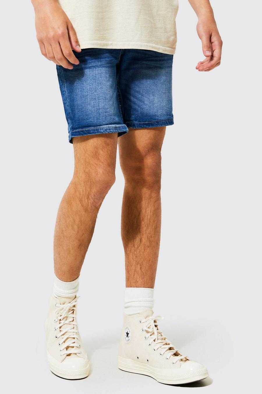 Pantaloncini in denim Skinny Fit, Light blue