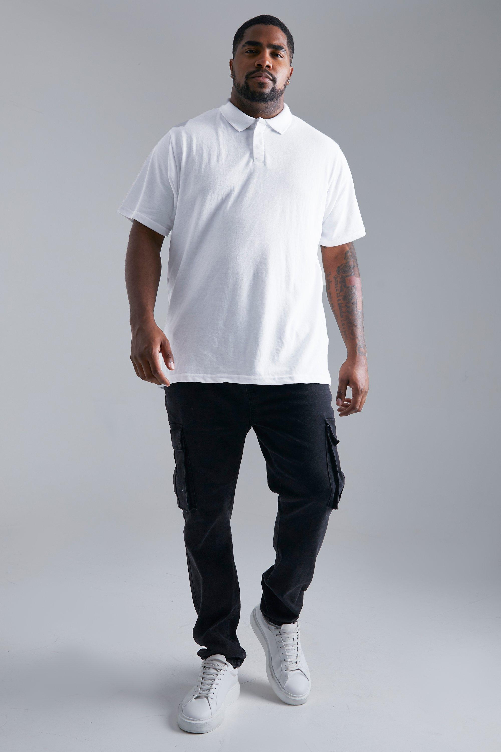 Plus size white polo best sale