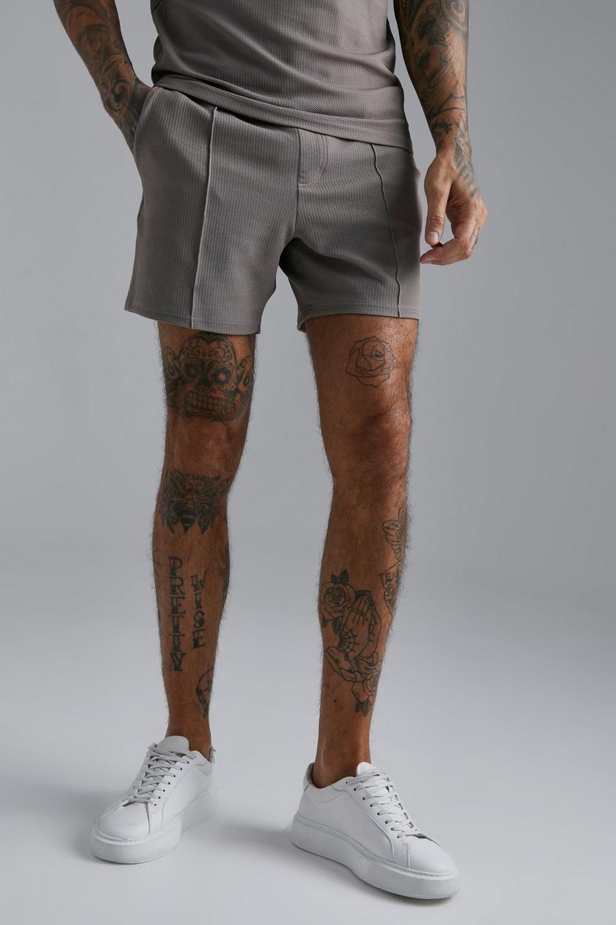 Taupe Jersey Textured Short image number 1