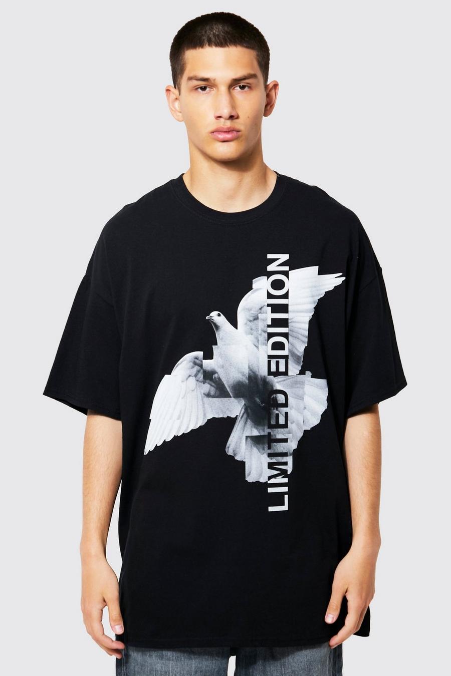 Oversized Dove Graphic T-shirt | boohoo