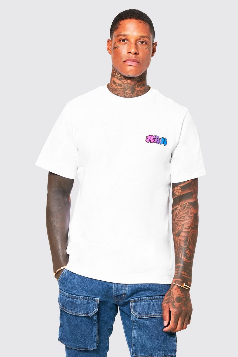 White Man Gradient Patch Graphic T Shirt image number 1