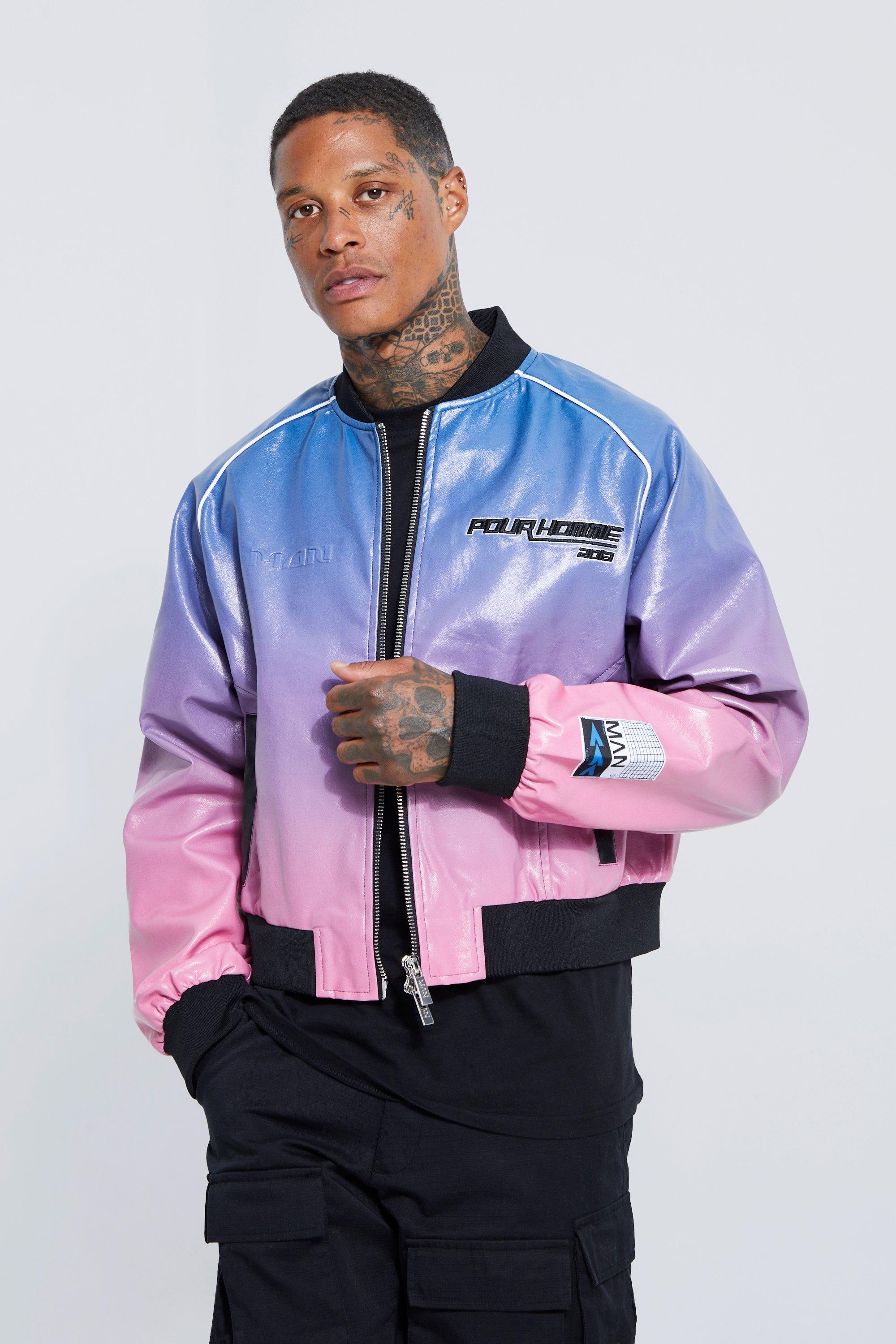 gradient bomber jacket