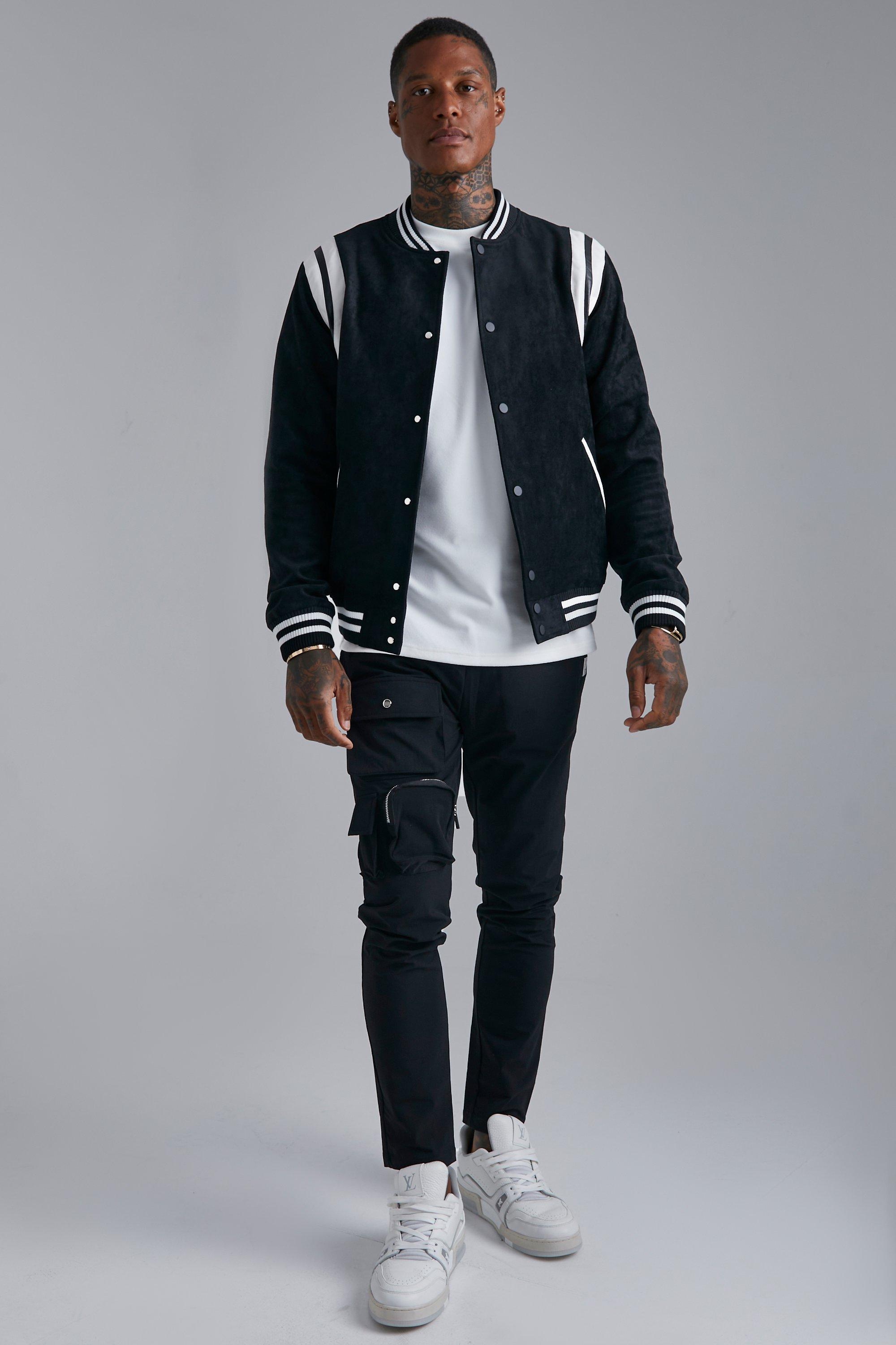 Varsity Leather Blouson Jacket