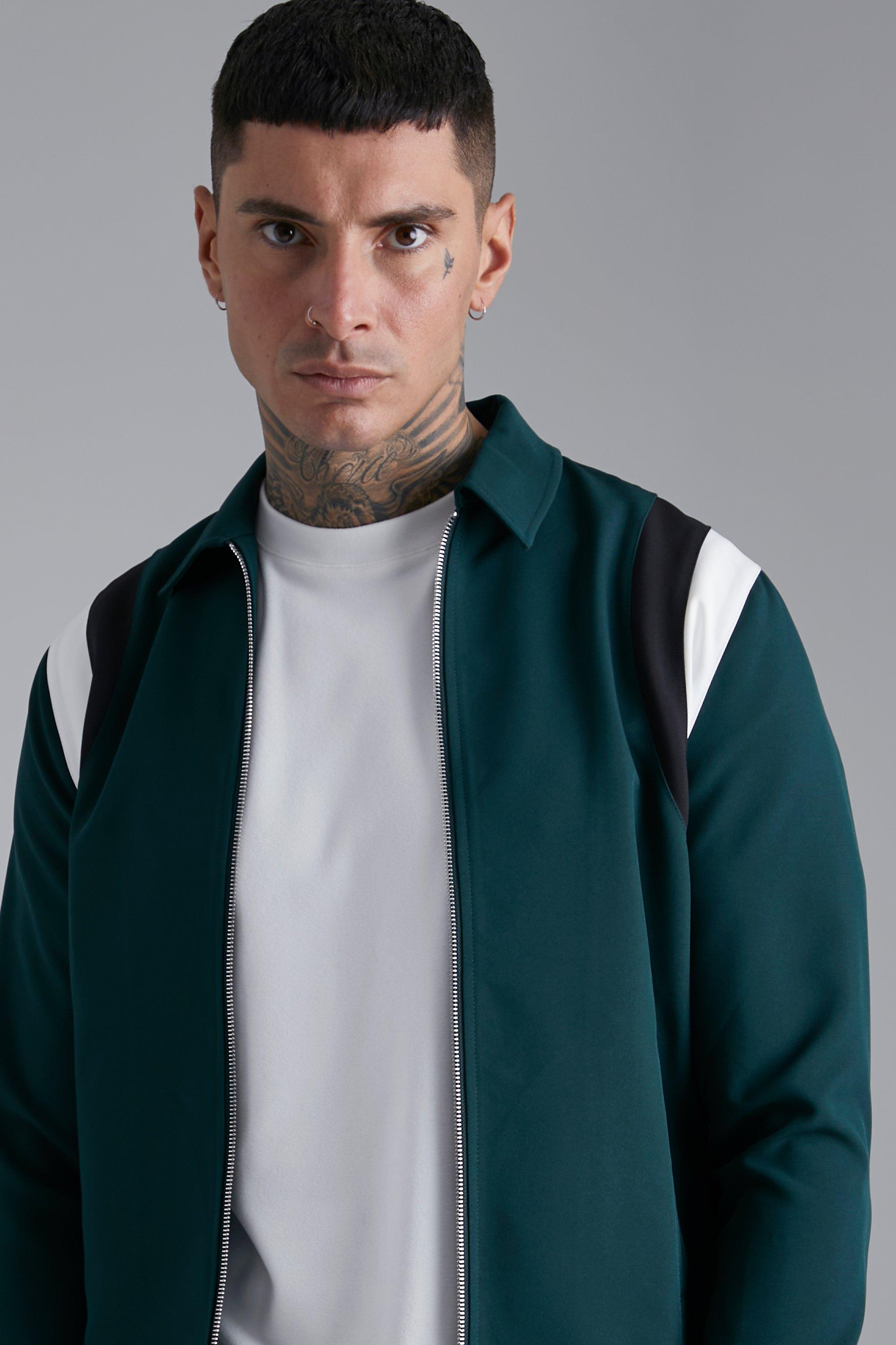 Tailored Collared Varsity Bomber Jacket