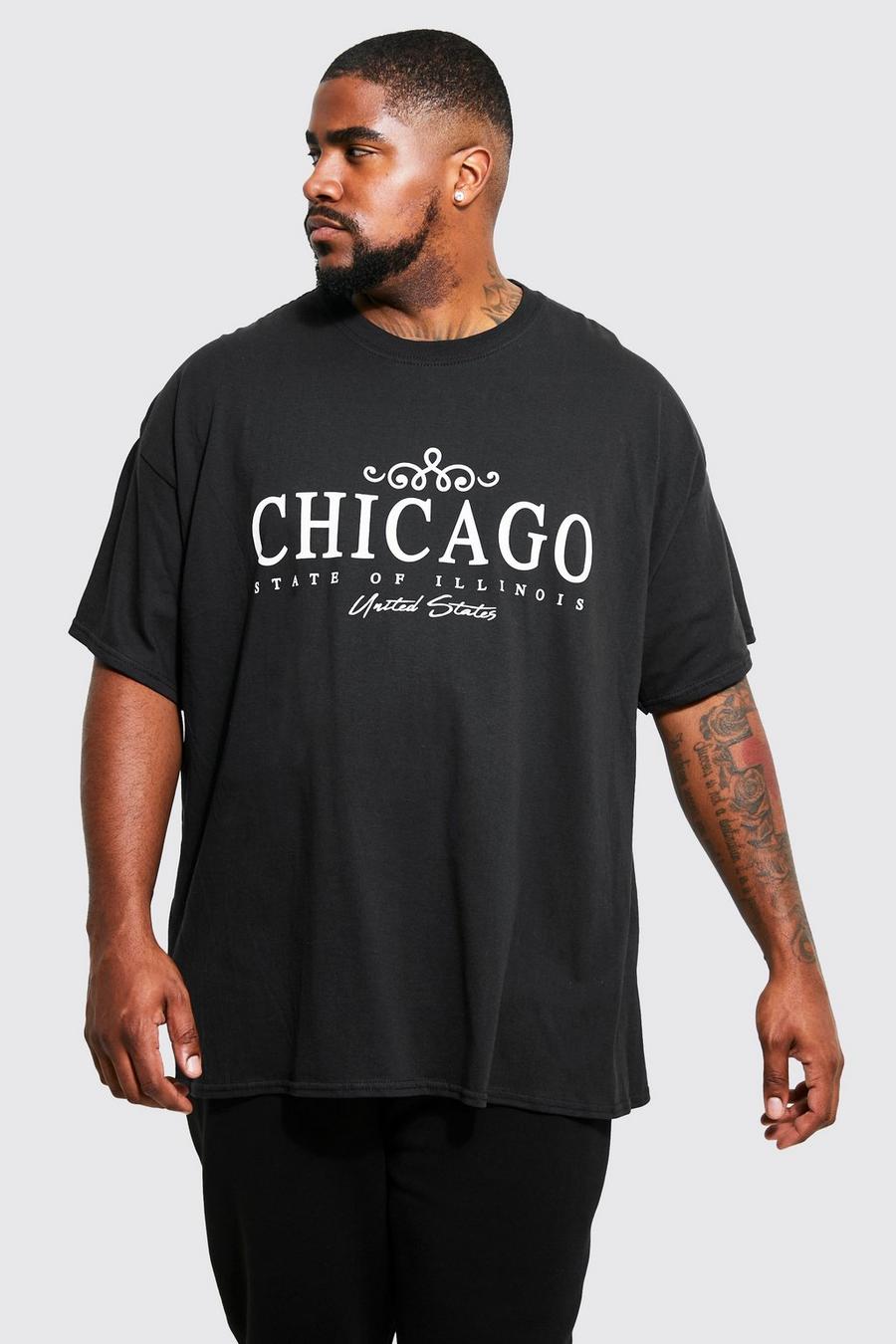 Black Plus Chicago City Print T-shirt