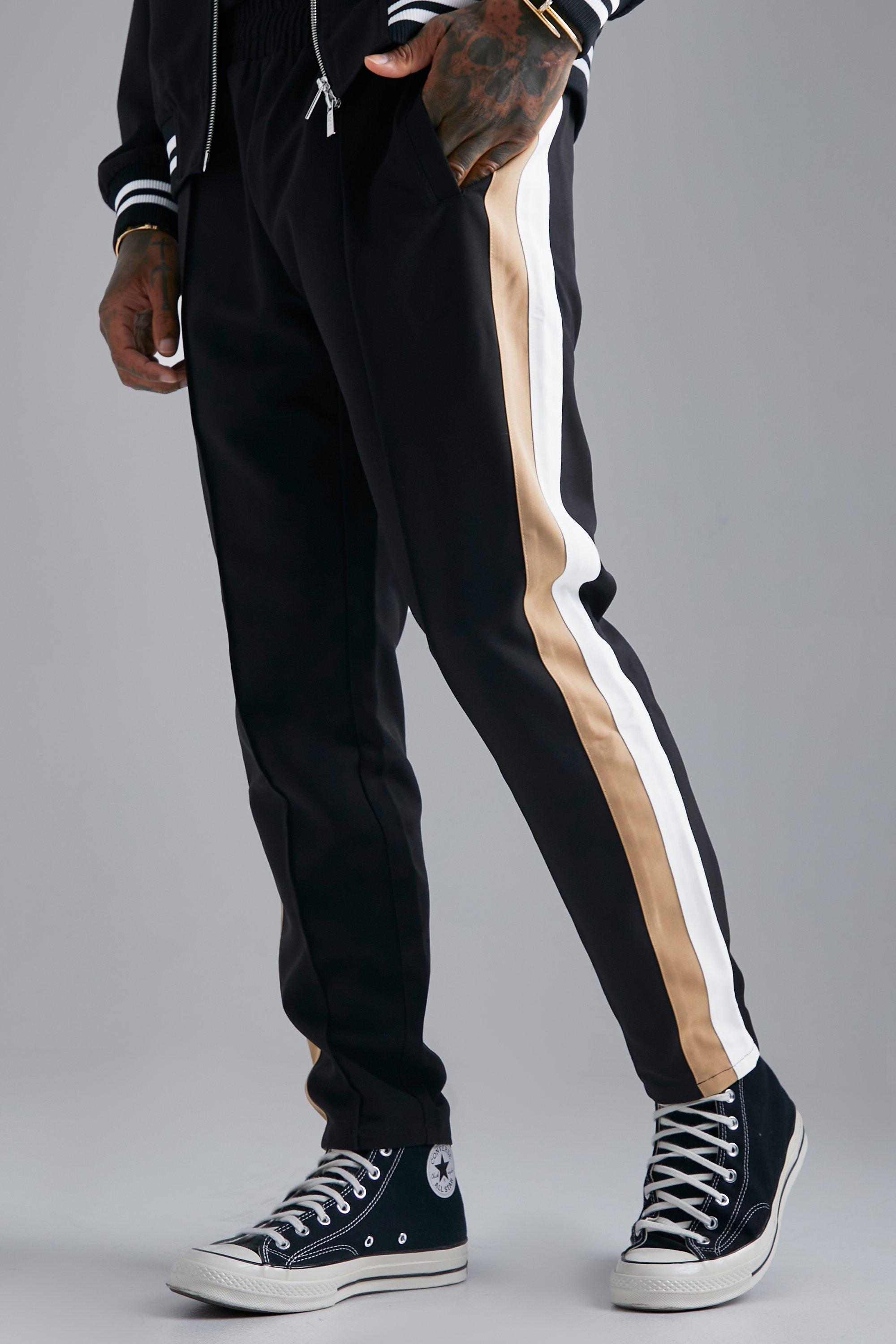 Black Tailored Varsity Trouser