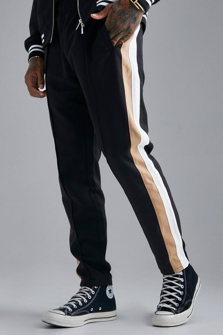 Black Tailored Varsity Trouser image number 1