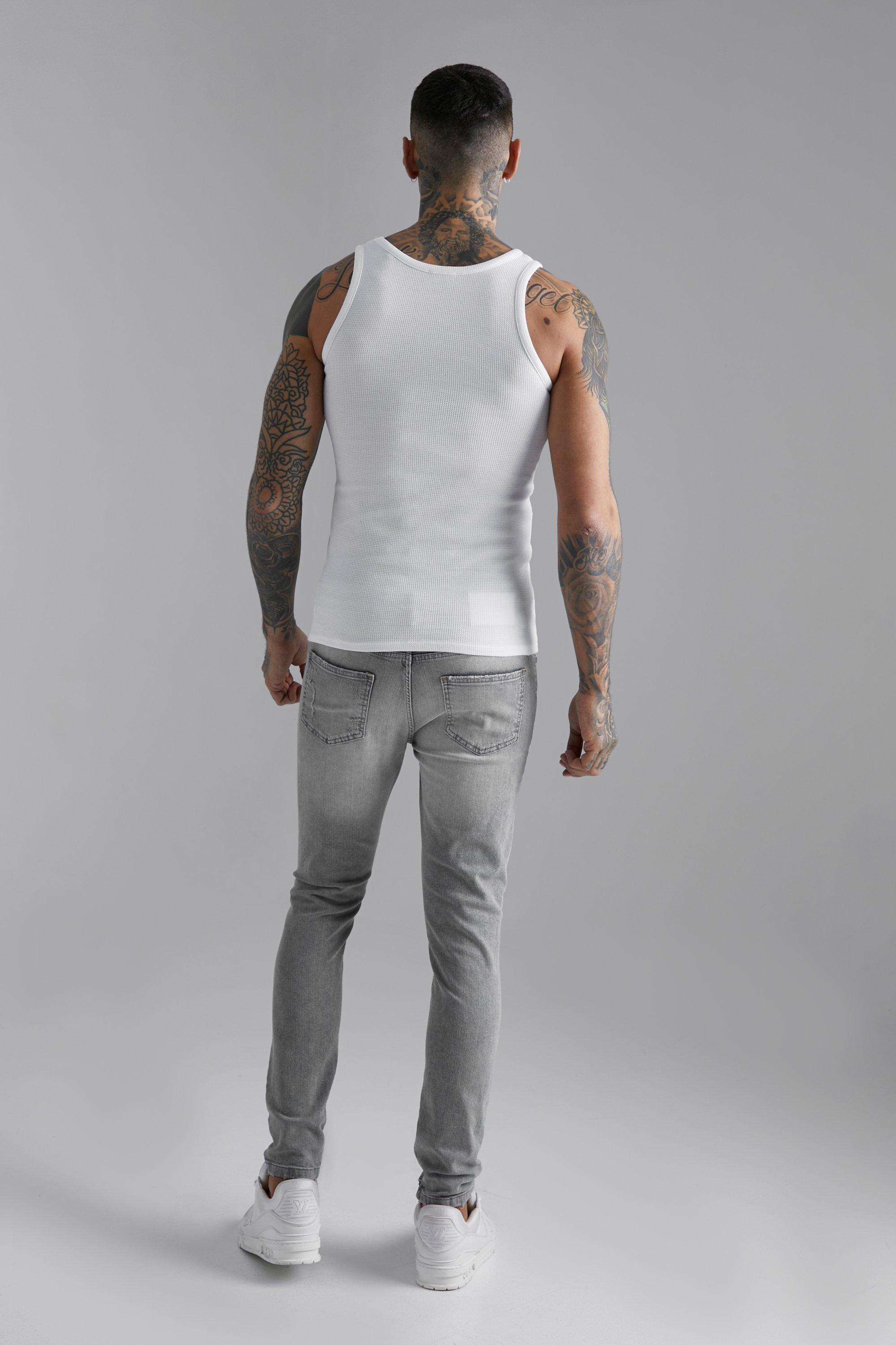 Slim Fit Waffle Vest