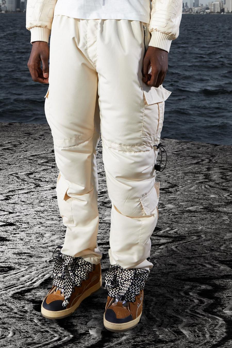 Pantalon cargo à poches multiples, Stone image number 1