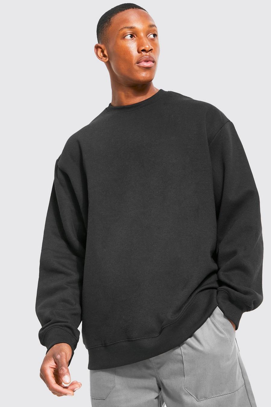 Black schwarz Lightweight Oversized Sweatshirt