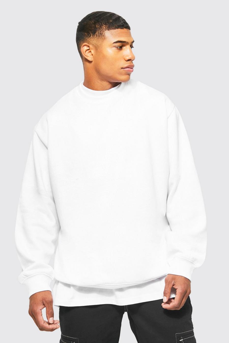 White Lightweight Oversized Sweatshirt image number 1