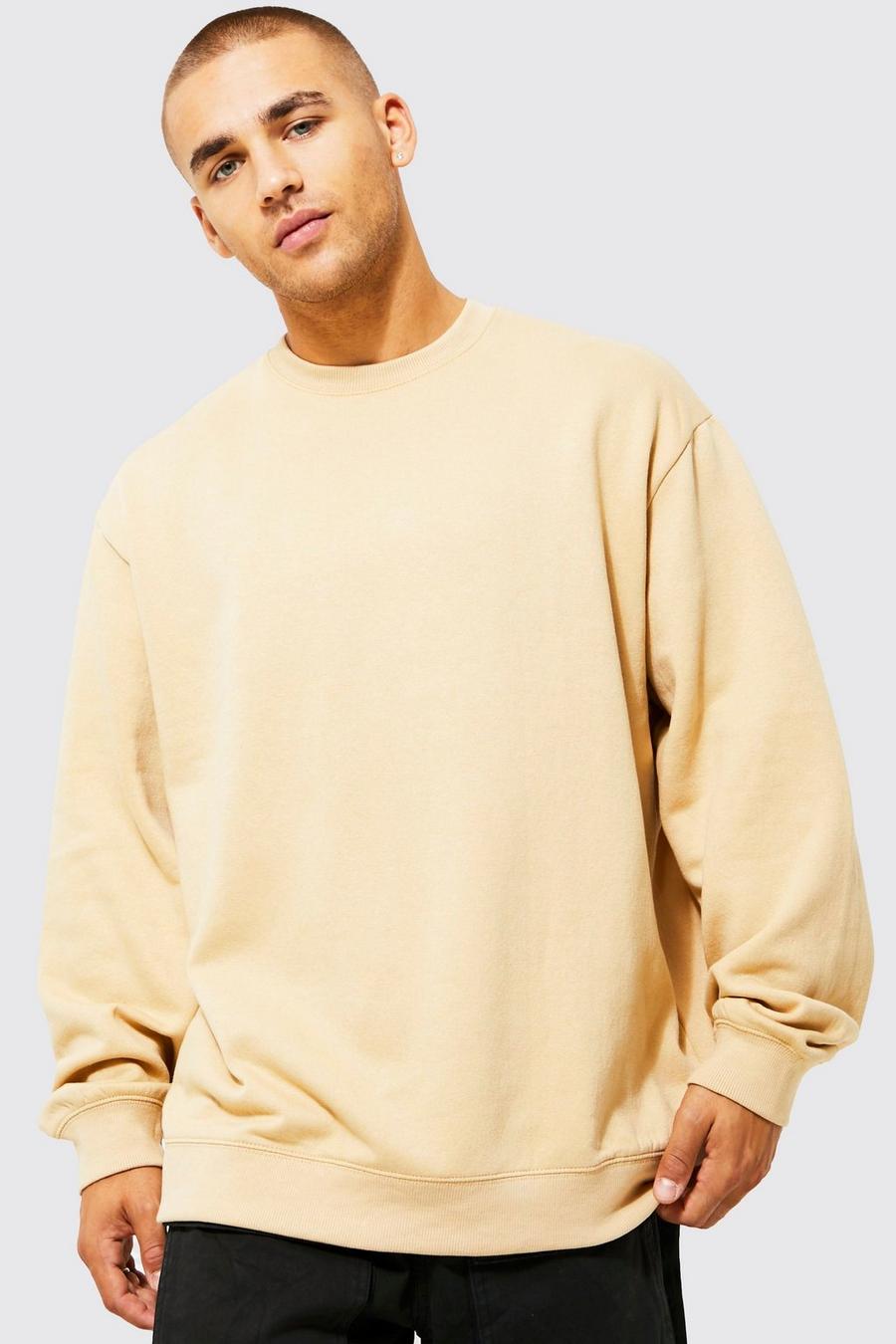 Sand beige Lightweight Oversized Sweatshirt