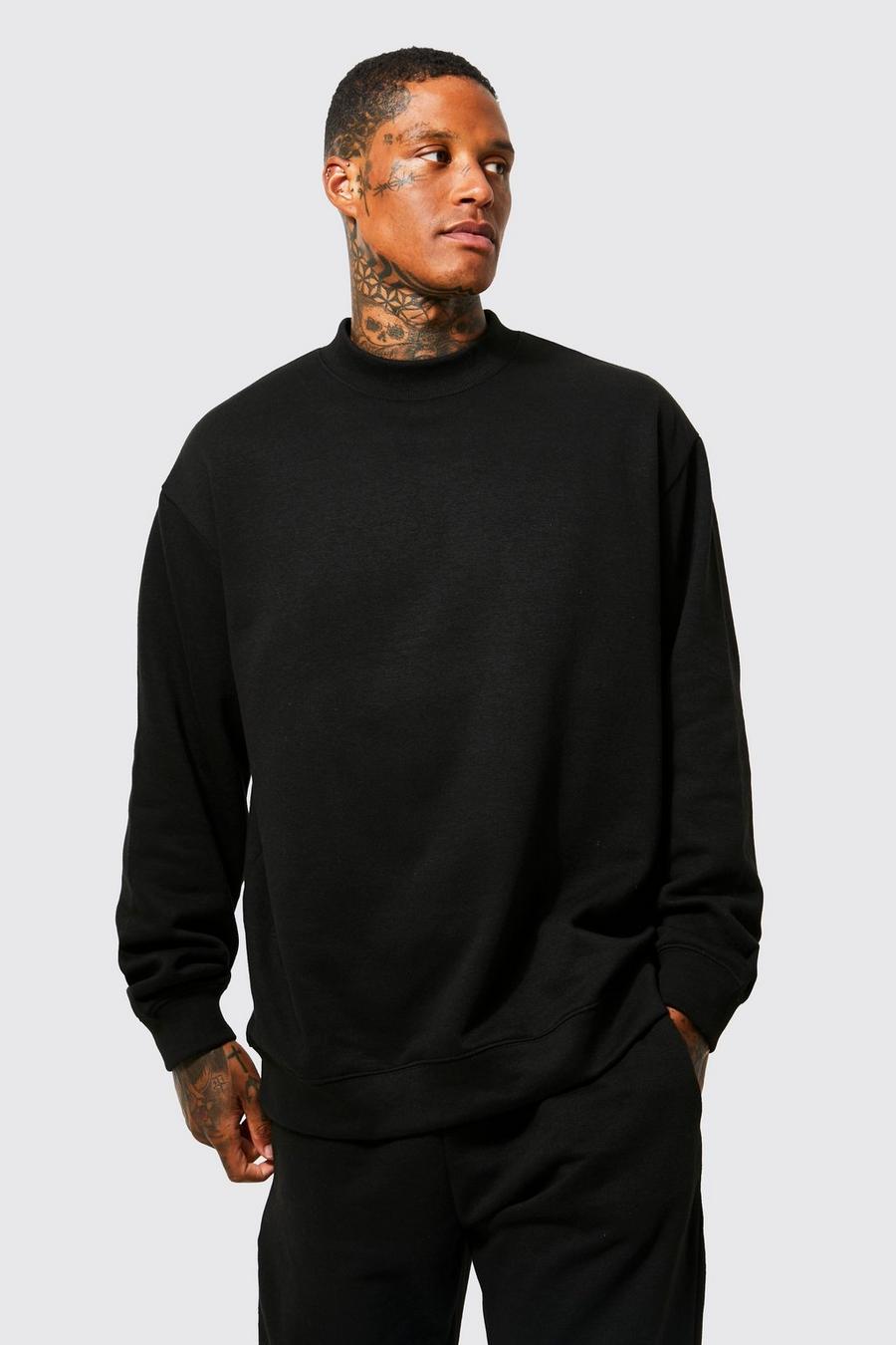 Black Tunn oversized sweatshirt med hög halsmudd