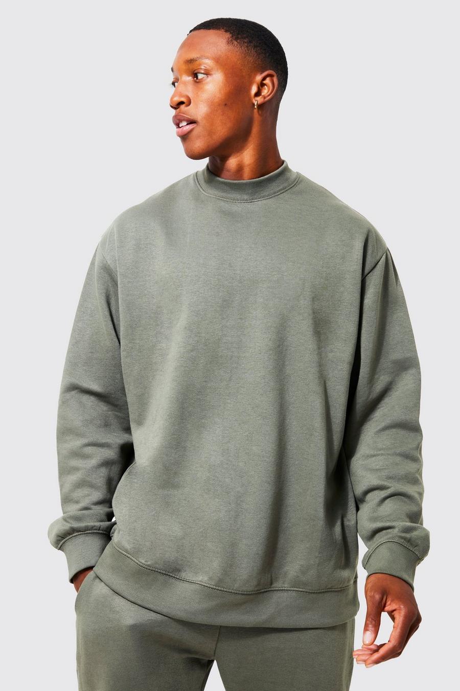 Oversize Sweatshirt, Olive image number 1