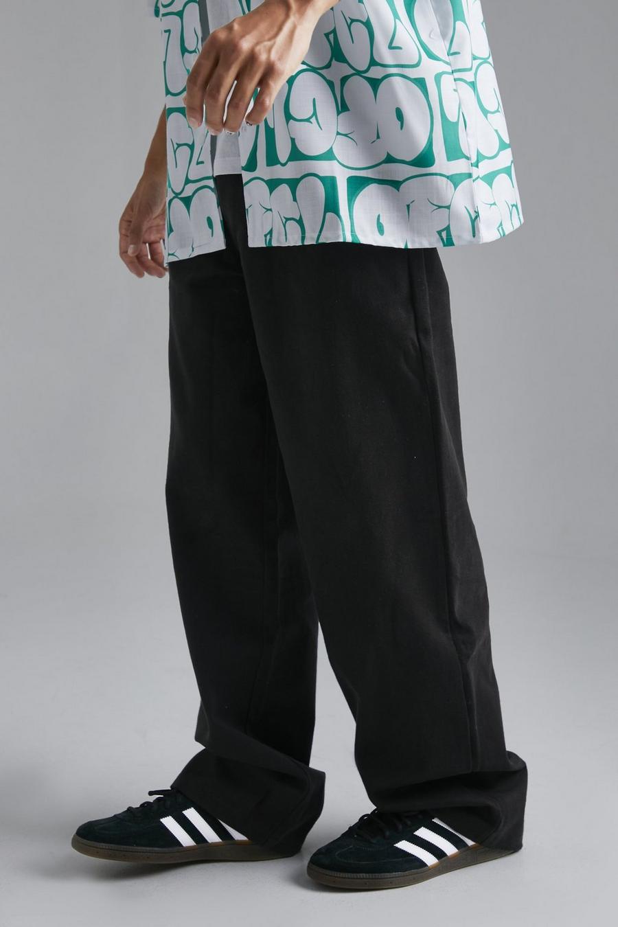 Pantaloni Chino extra comodi con anello a D, Black image number 1