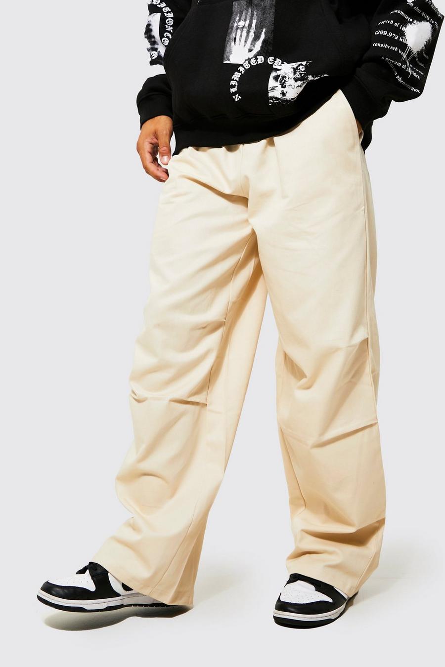 Stone Elastic Waist Extreme Wide Fit Cargo Trouser image number 1