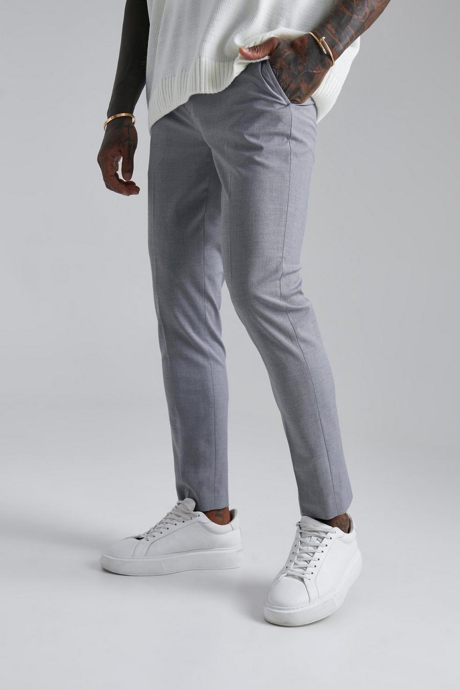 Light grey Super Skinny Fit Tailored Trousers image number 1