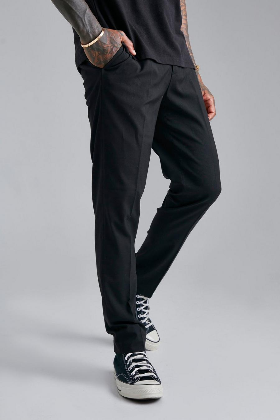 Black Zwarte Getailleerde Slim Fit Broeken (2 Stuks) image number 1