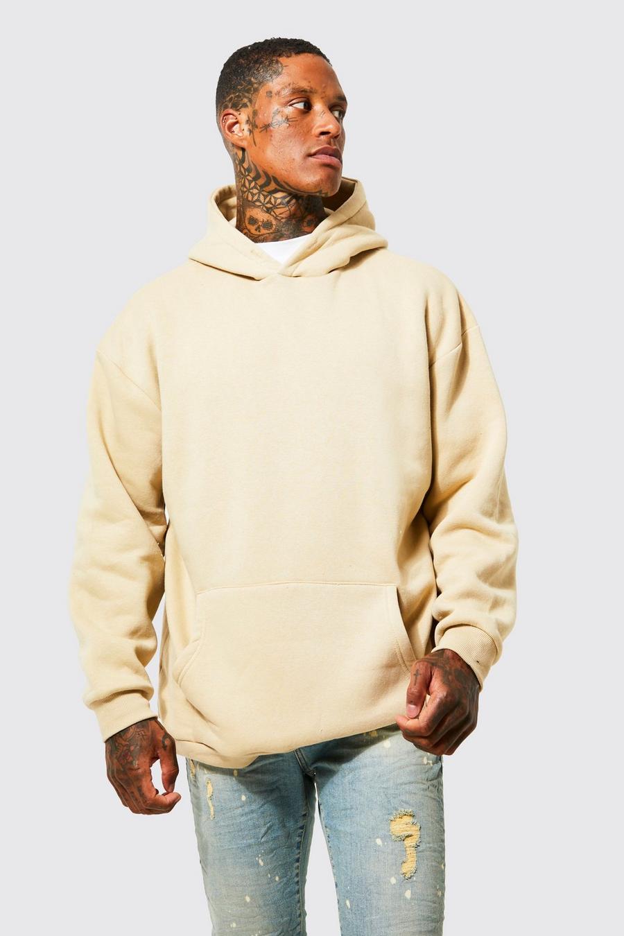 Stone Extreme Oversized Overhead Hoodie image number 1