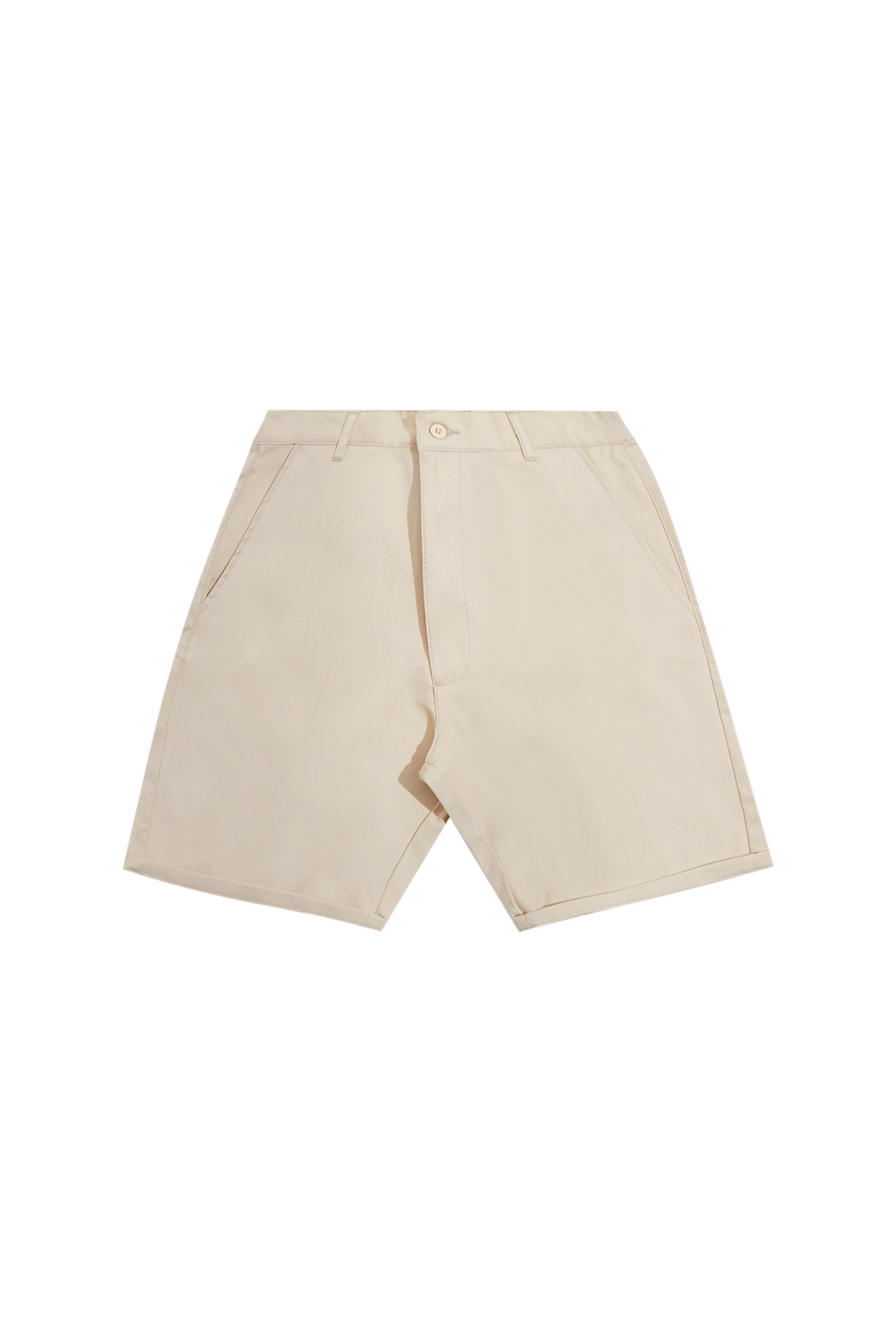 Pantalón corto chino ajustado, Stone beige