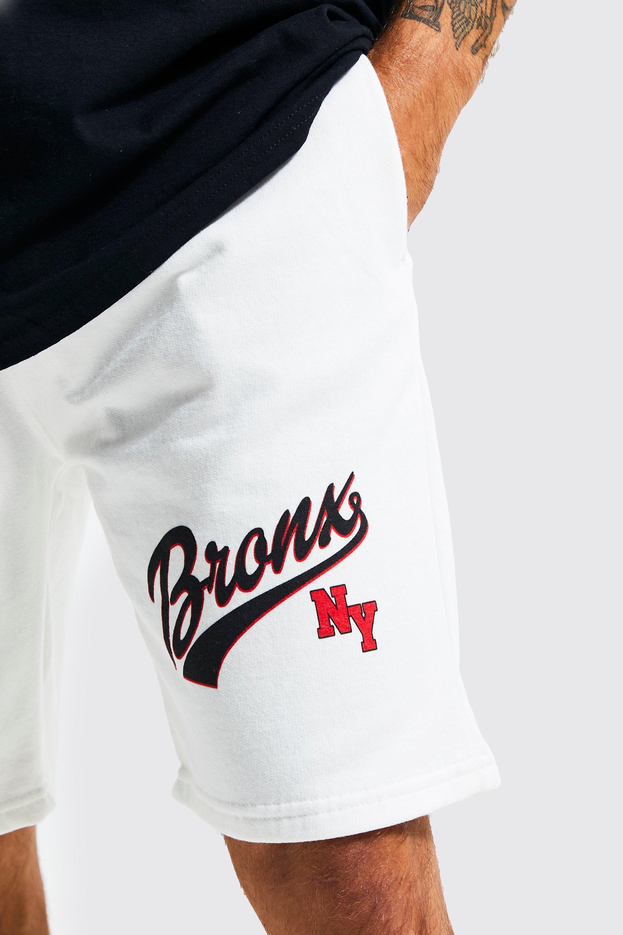 White jersey shorts mens sales