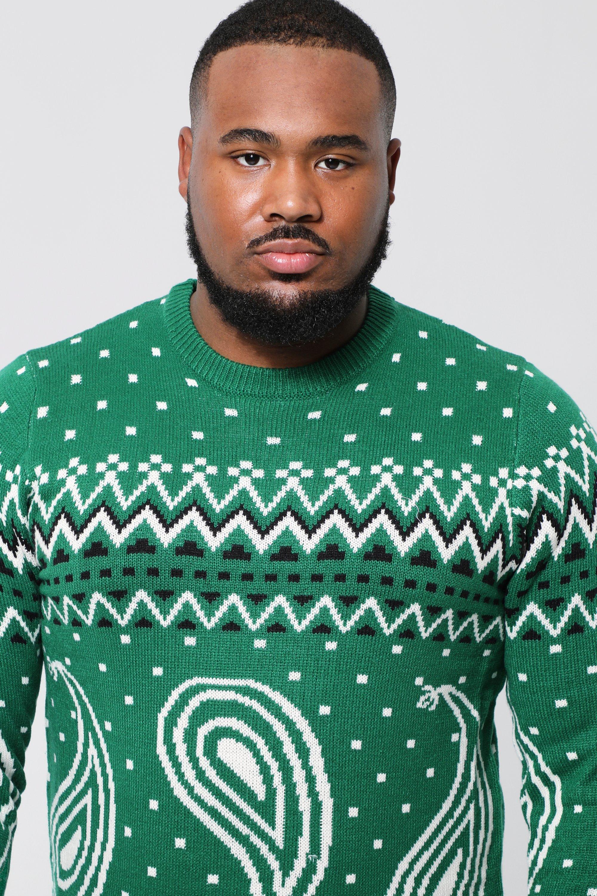 Mens green outlet christmas jumper