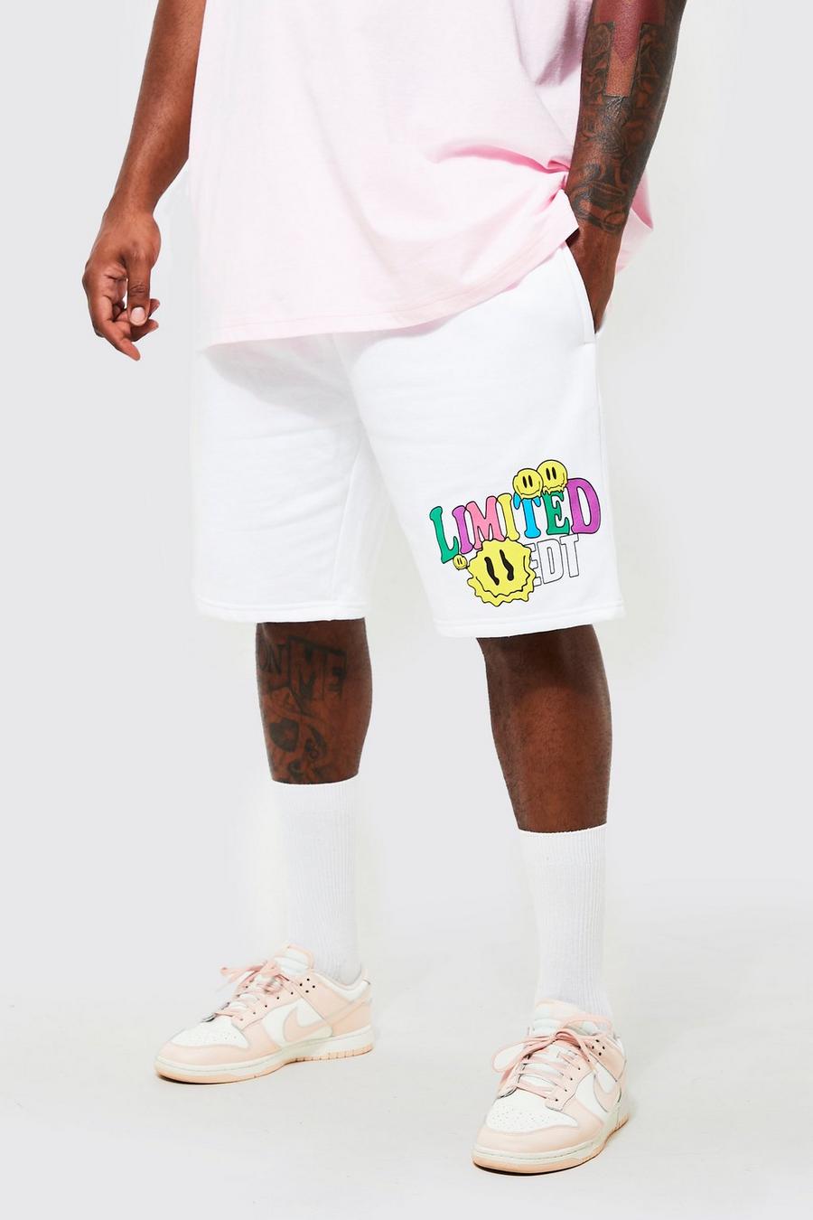 White Plus Limited Print Jersey Short