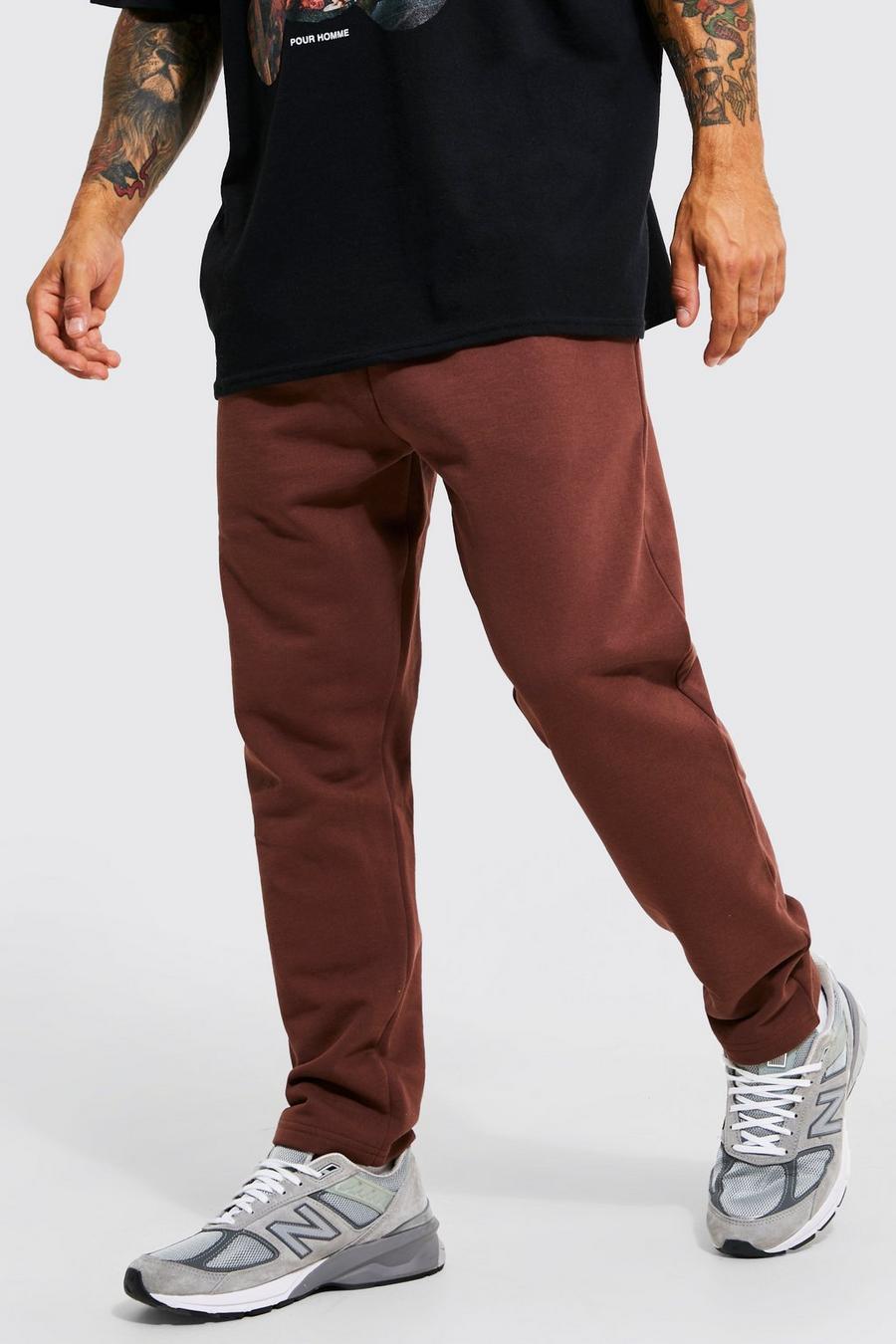 Chocolate Heavyweight Loopback Tapered Fit Jogger image number 1
