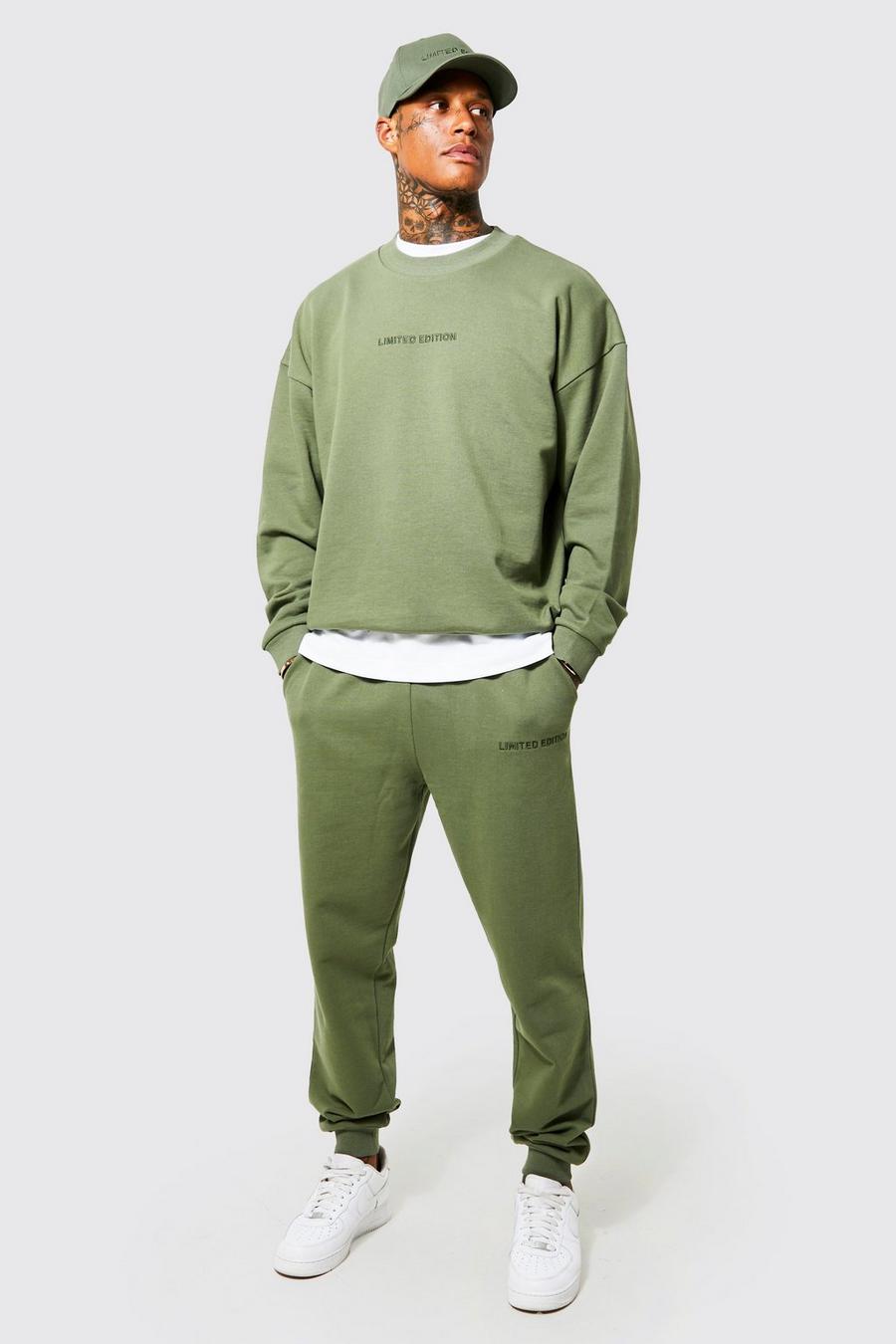 Sweatshirt-Trainingsanzug, Olive vert