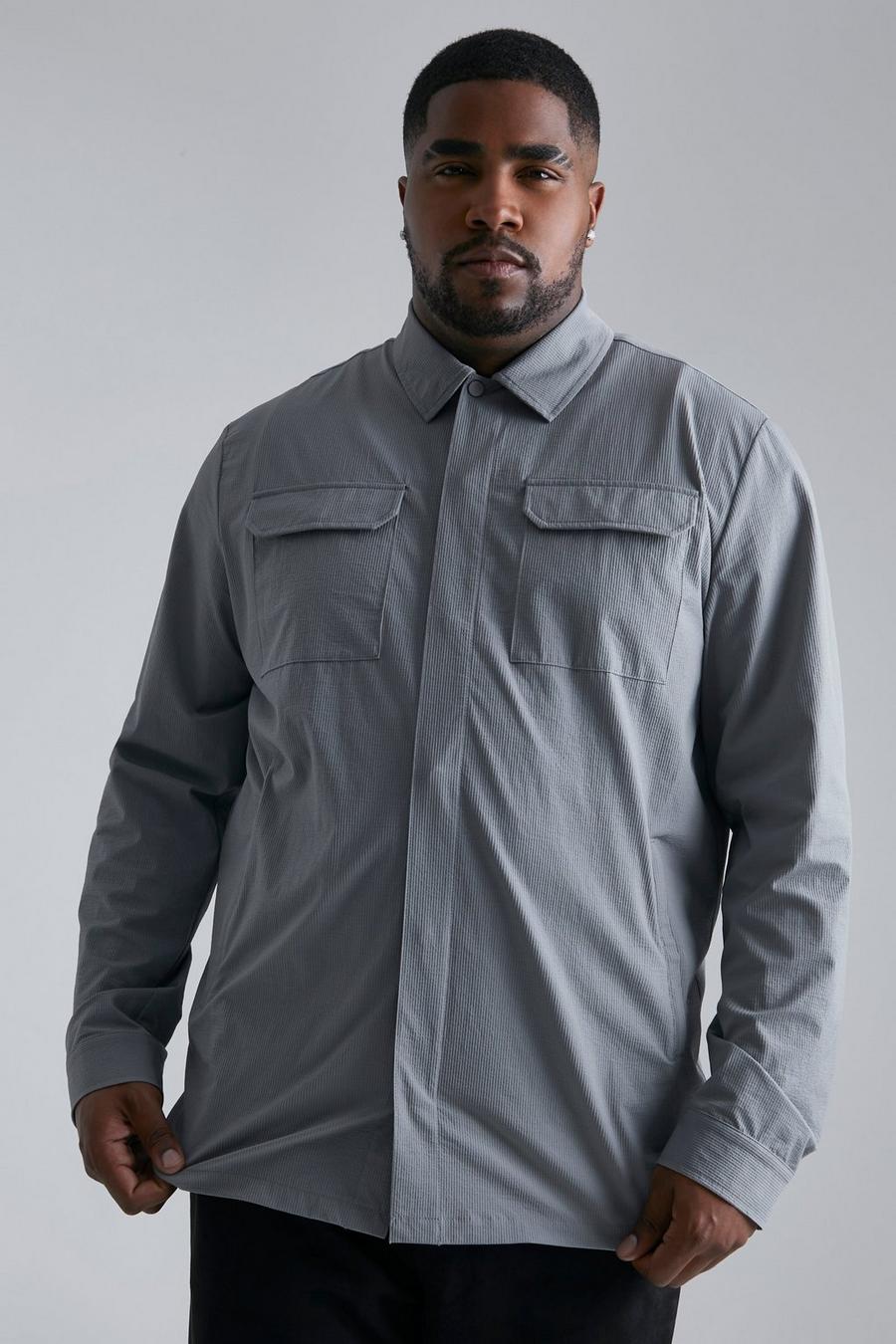 Grande taille - Surchemise utilitaire, Grey image number 1