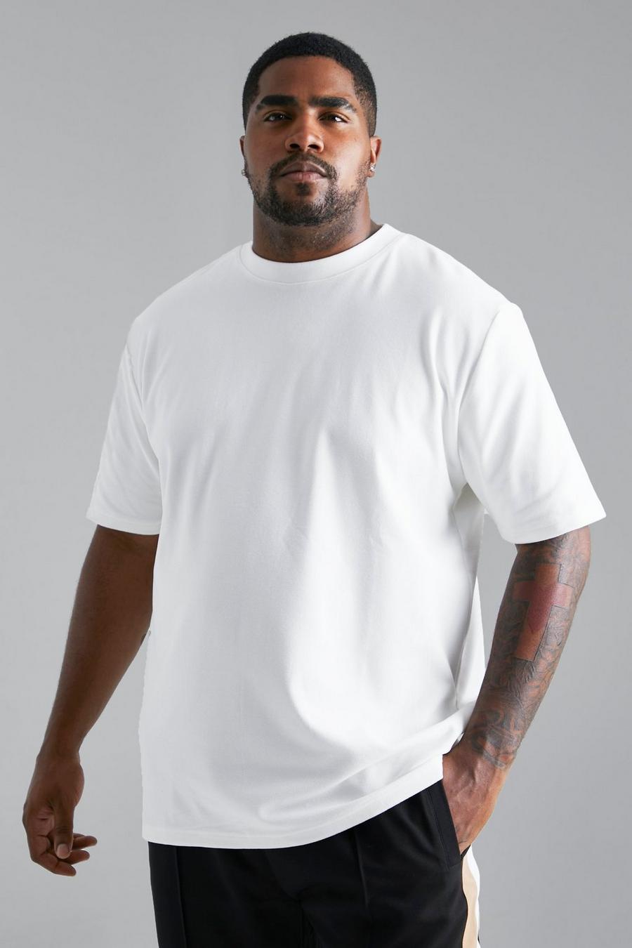 Ecru Plus Slim Fit Soft Touch T Shirt image number 1